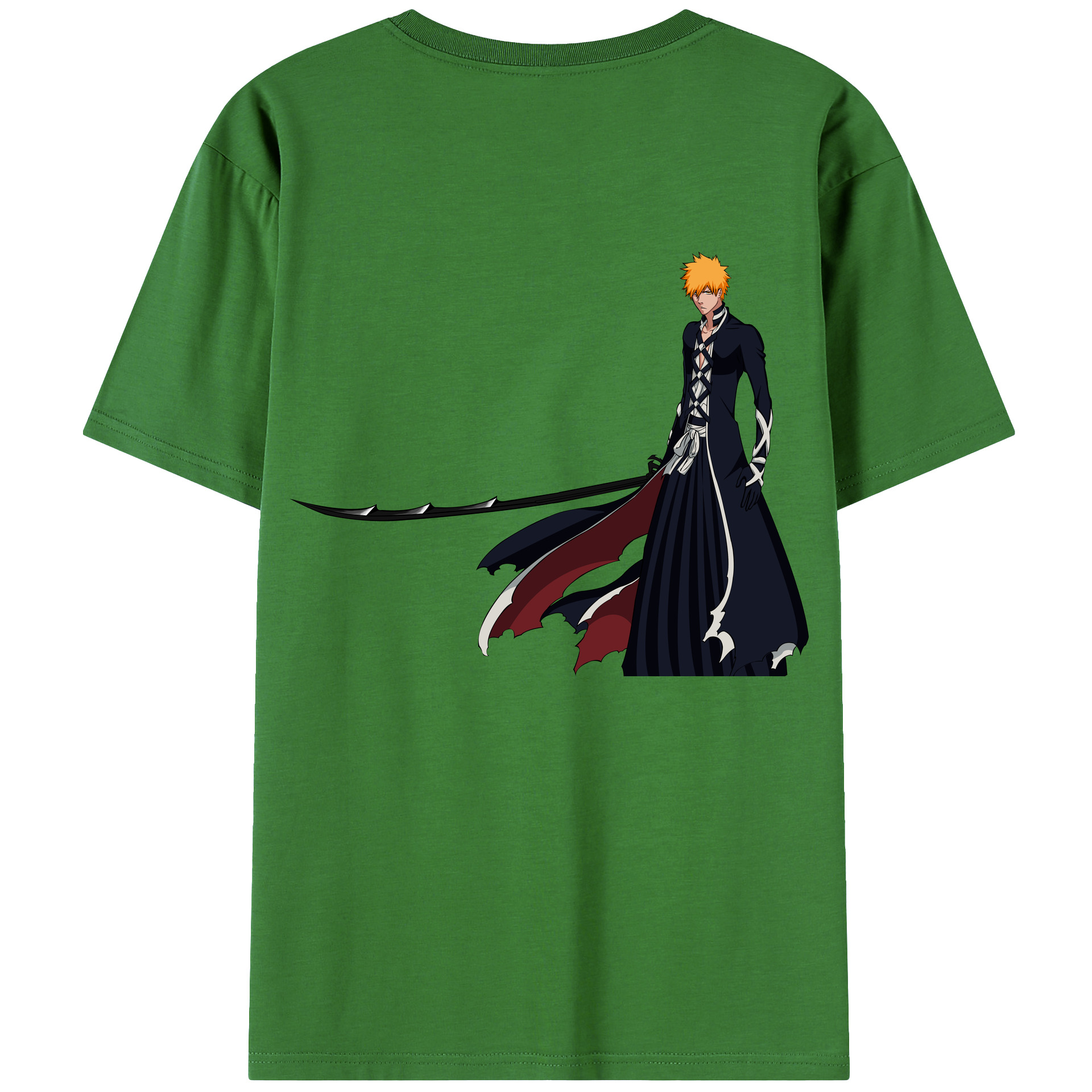 （画像用） ブリーチ 黒崎一護（くろさき いちご）BLEACH Kurosaki Ichigo レディース半袖Tシャツ(バックプリント)